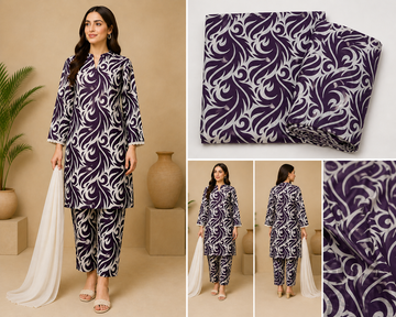 2 Piece Unstitched Suit for Women – Premium Fabric
