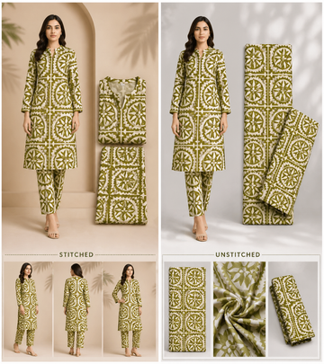 2 Piece Unstitched Suit for Women – Premium Fabric