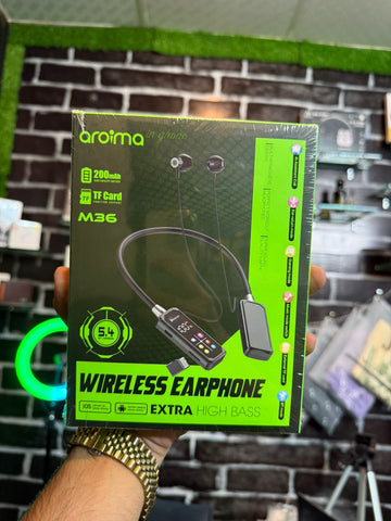 Oraimo M-36 Neckband Wireless Earphones | Bluetooth Sports Neckband with Deep Bass & Long Battery Life