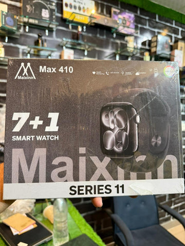 Max 410 Smart Watch 7+1 Combo Pack – Smart Watch with Earbuds, Fitness & Complete Accessories