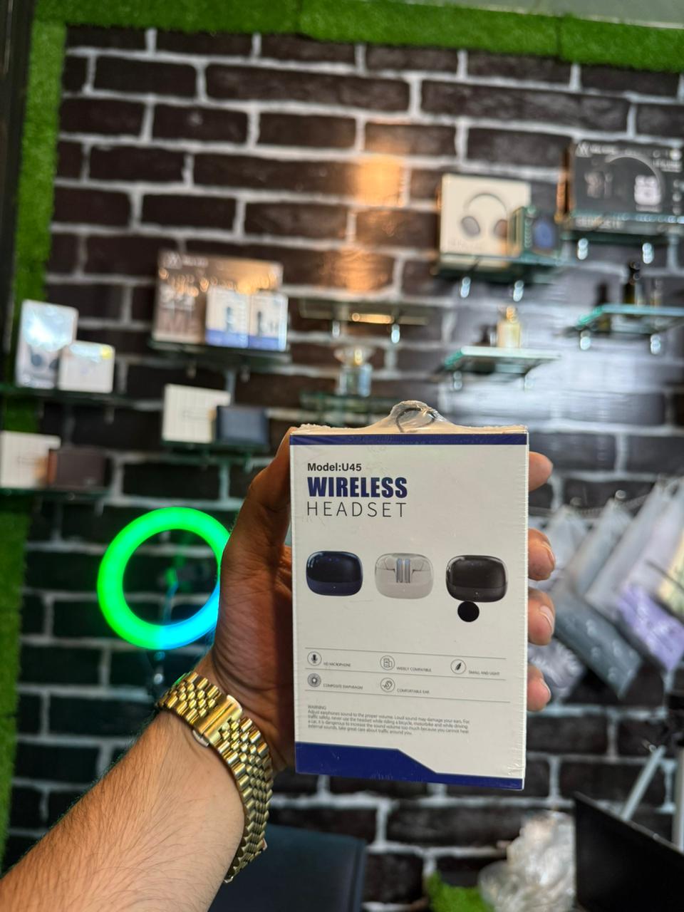 Wireless Headset U-45 – Comfortable & Powerful Sound with Warranty