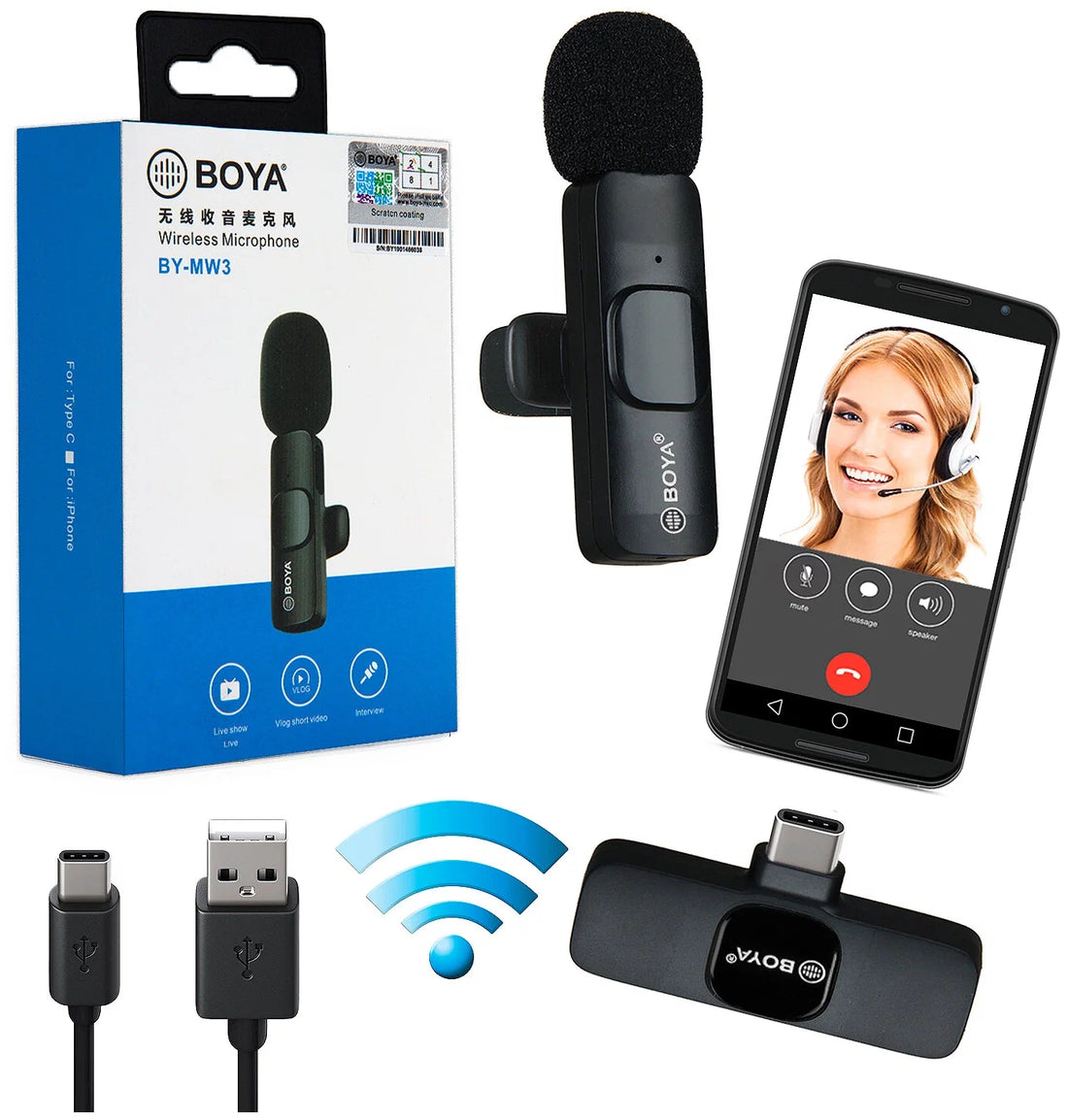 🎤 BOYA Single Mic – Crystal Clear Voice Recording
